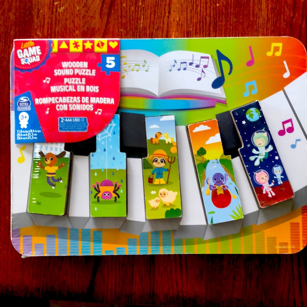Little Game Squad Wooden chunky musical sound piano puzzle